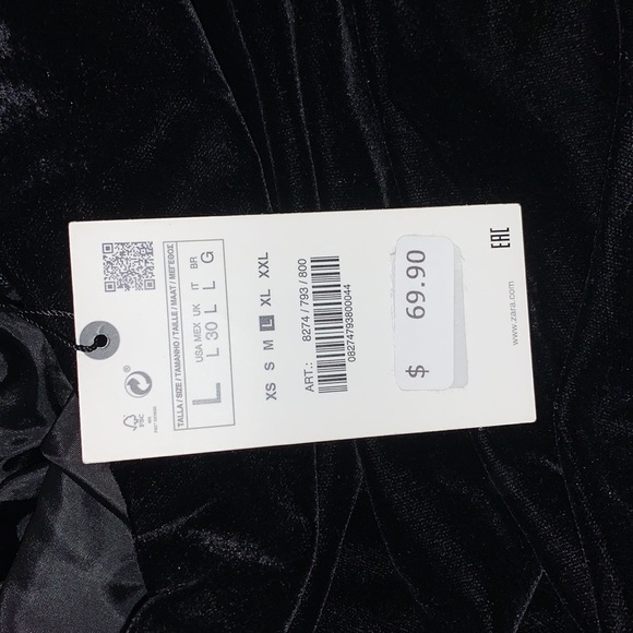 NWT Zara asymmetrical velour skirt - Picture 7 of 7